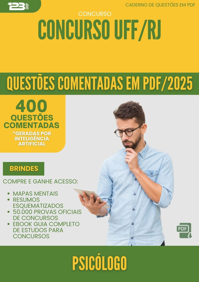 400 Questões Comentadas para Concurso Psicologo Uff Rj 2025 - 400 Questões