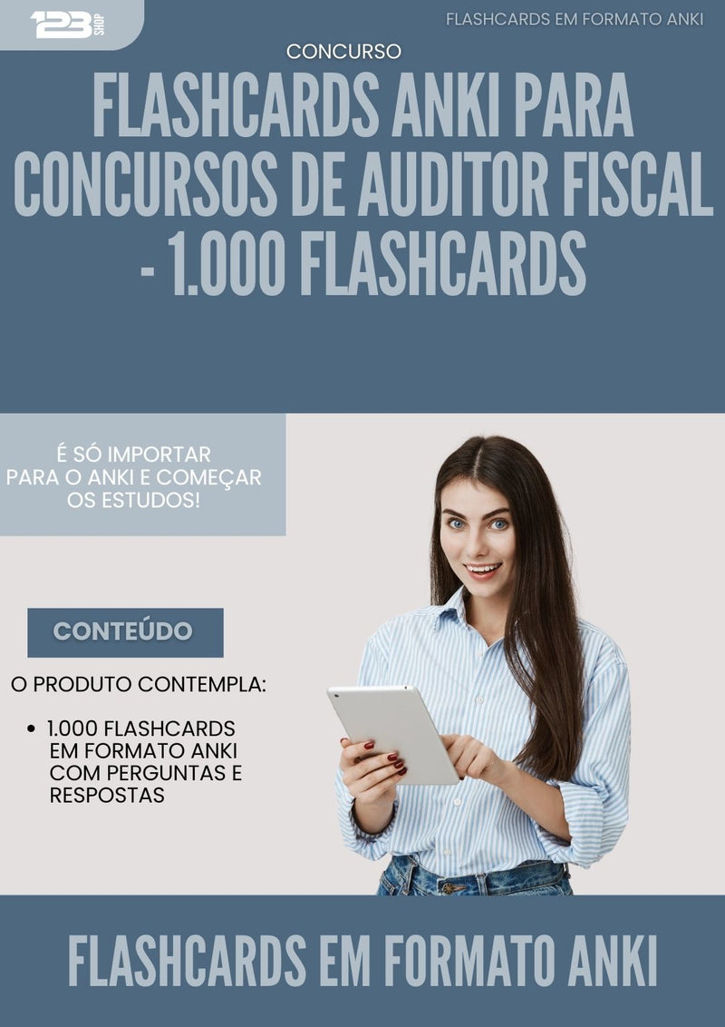 Flashcards Anki para Concursos de Auditor Fiscal - 1.000 Flashcards
