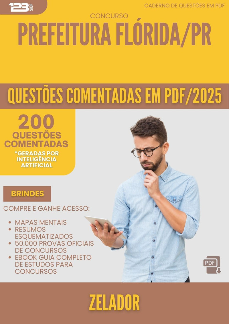 200 Questões Comentadas para Concurso Zelador da Prefeitura Florida Pr 2025 - 200 Questões