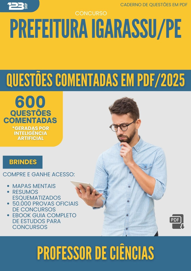 600 Questões Comentadas para Concurso Professor De Ciencias da Prefeitura Igarassu Pe 2025 - 600 Questões