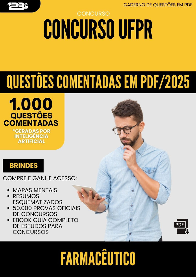 1000 Questões Comentadas para Concurso Farmaceutico Ufpr 2025 - 1000 Questões