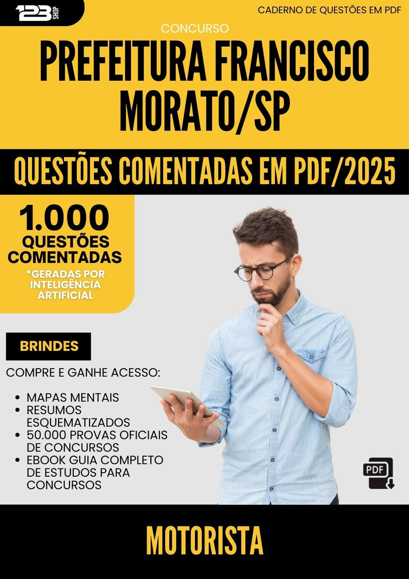 1000 Questões Comentadas para Concurso Motorista da Prefeitura Francisco Morato Sp 2025 - 1000 Questões