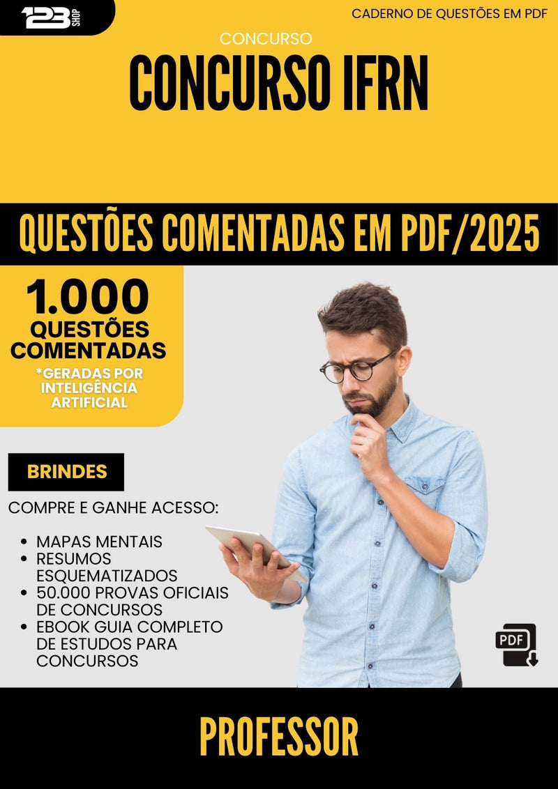 1000 Questões Comentadas para Concurso Professor Ifrn 2025 - 1000 Questões
