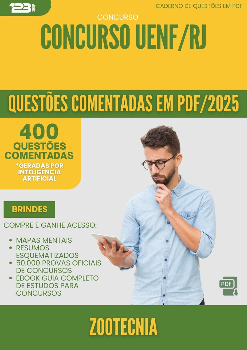 400 Questões Comentadas para Concurso Zootecnia Uenf Rj 2025 - 400 Questões