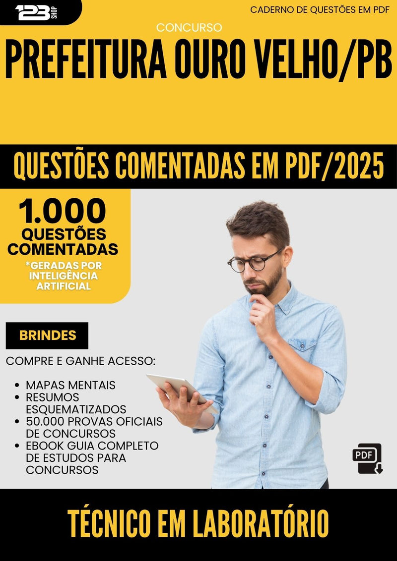 1000 Questões Comentadas para Concurso Tecnico Em Laboratorio da Prefeitura Ouro Velho Pb 2025 - 1000 Questões