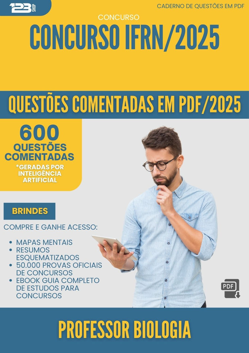 600 Questões Comentadas para Concurso Professor Biologia Ifrn 2025 - 600 Questões