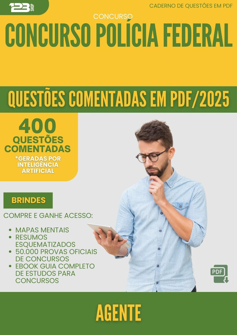 400 Questões Comentadas para Concurso Agente Policia Federal 2025 - 400 Questões