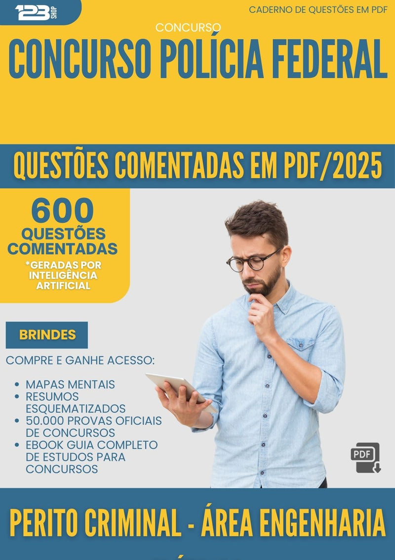 600 Questões Comentadas para Concurso Perito Criminal Area Engenharia Eletrica Policia Federal 2025 - 600 Questões