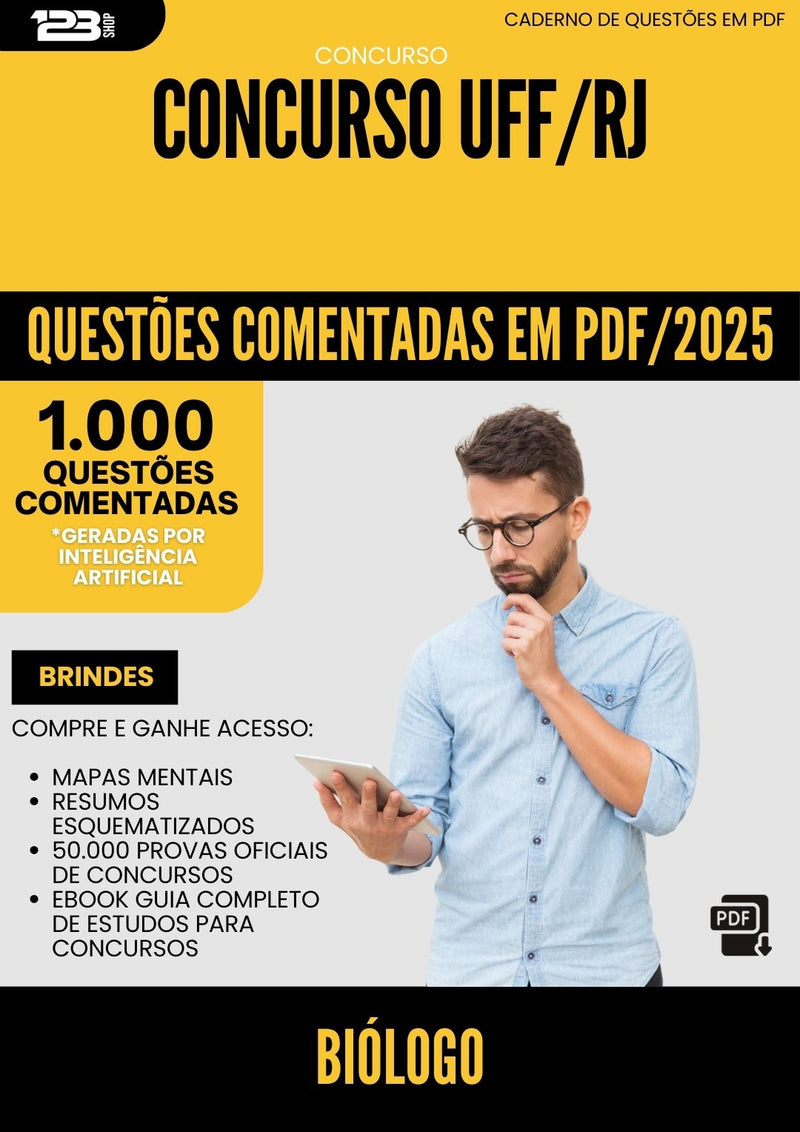 1000 Questões Comentadas para Concurso Biologo Uff Rj 2025 - 1000 Questões