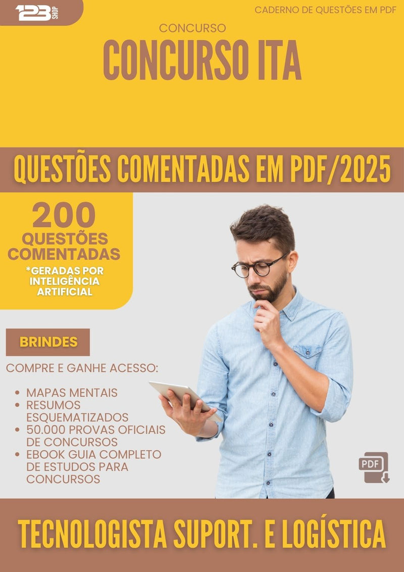 1000 Questões Comentadas para Concurso Tecnologista Suportabilidade E Logistica da Prefeitura Ita 2025 - 200 Questões