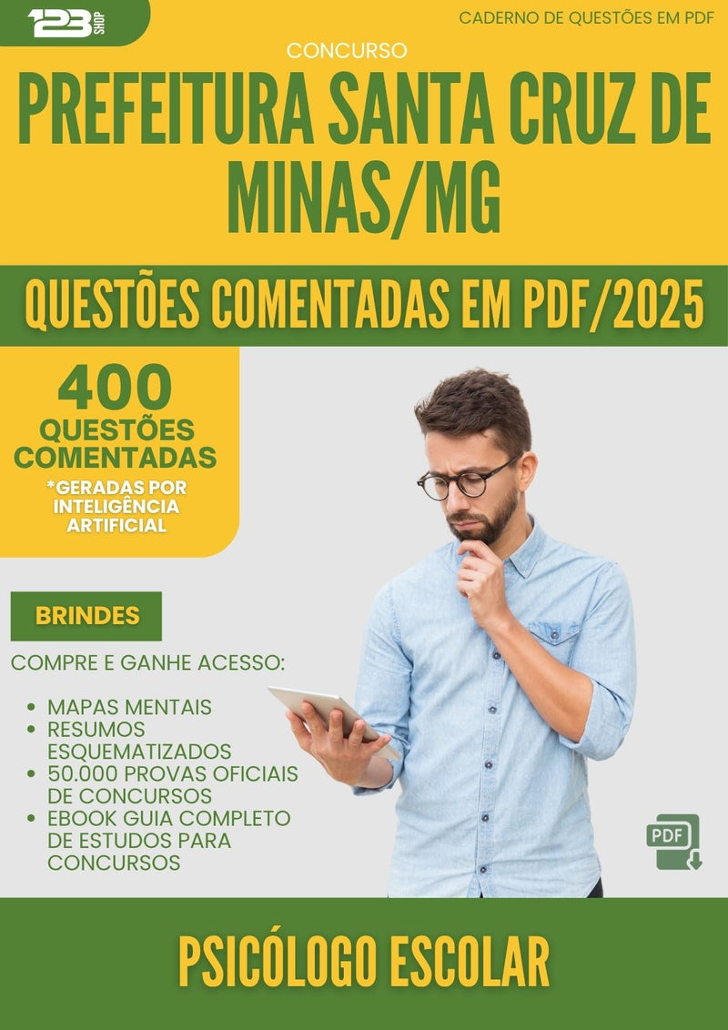 1000 Questões Comentadas para Concurso Professor De Educacao Fisica Santa da Prefeitura Cruz De Minas Mg 2025 - 400 Questões
