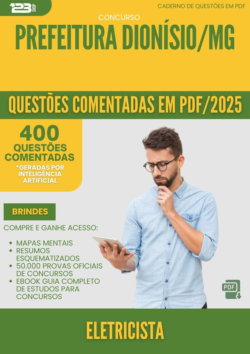 1000 Questões Comentadas para Concurso Encarregado De Servico Administrativo da Prefeitura Dionisio Mg 2025 - 400 Questões