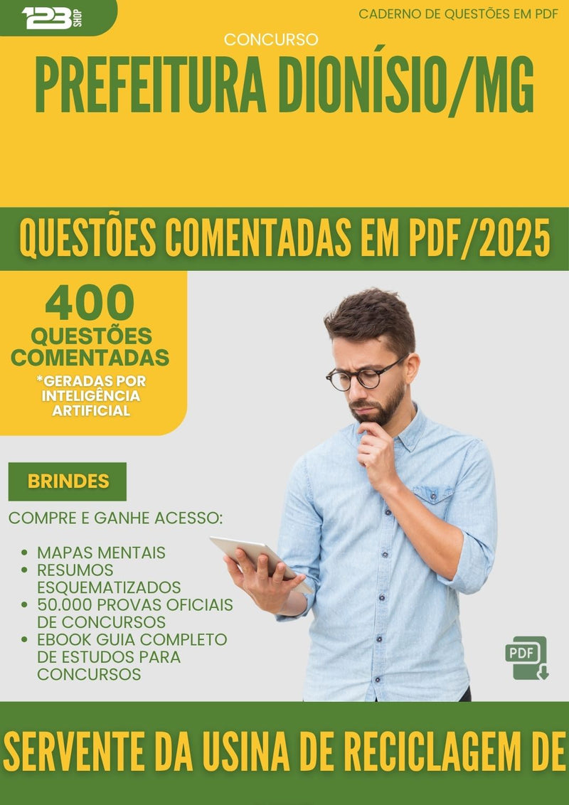 1000 Questões Comentadas para Concurso Vigilante da Prefeitura Dionisio Mg 2025 - 400 Questões