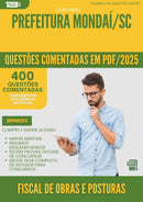 1000 Questões Comentadas para Concurso Fiscal De Obras E Posturas da Prefeitura Mondai Sc 2025 - 400 Questões