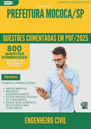 1000 Questões Comentadas para Concurso Engenheiro Civil da Prefeitura Mococa Sp 2025 - 800 Questões