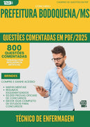 1000 Questões Comentadas para Concurso Tecnico De Enfermagem da Prefeitura Bodoquena Ms 2025 - 800 Questões
