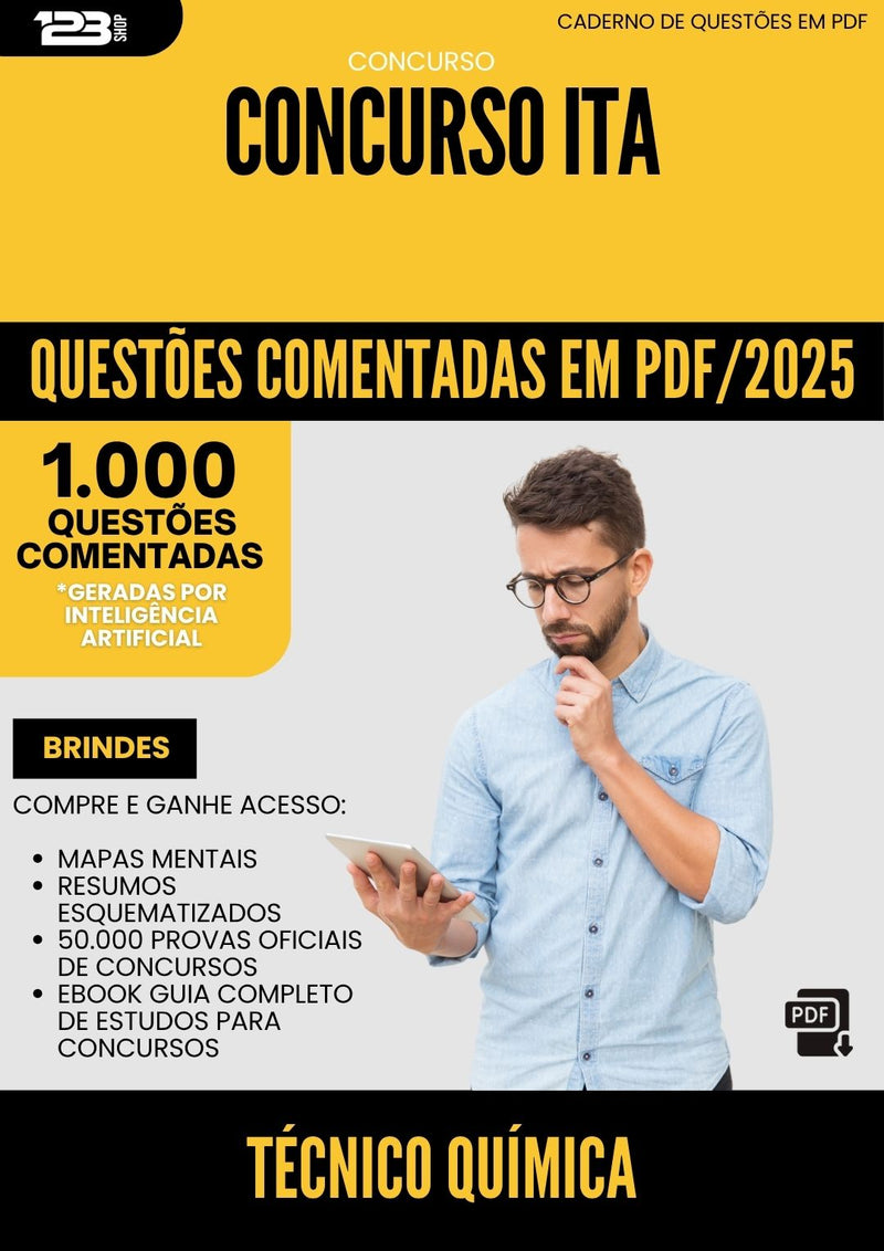 1000 Questões Comentadas para Concurso Tecnico Quimica da Prefeitura Ita 2025 - 1000 Questões