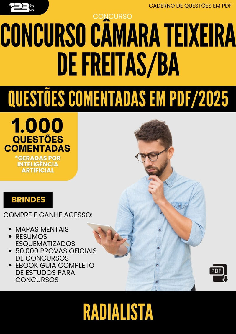 1000 Questões Comentadas para Concurso Radialista Camara da Prefeitura Teixeira De Freitas Ba 2025 - 1000 Questões