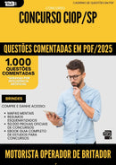1000 Questões Comentadas para Concurso Motorista Operador De Britador Movel Ciop Sp 2025 - 1000 Questões