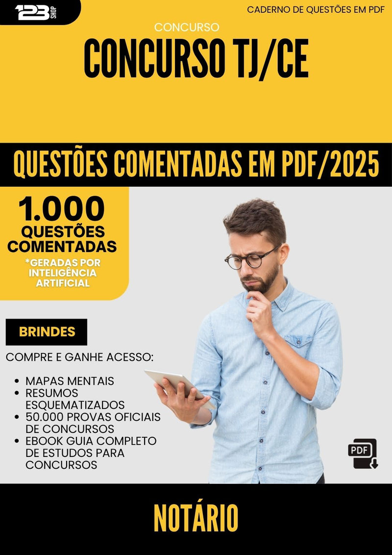 1000 Questões Comentadas para Concurso Notario Tj Ce 2025 - 1000 Questões