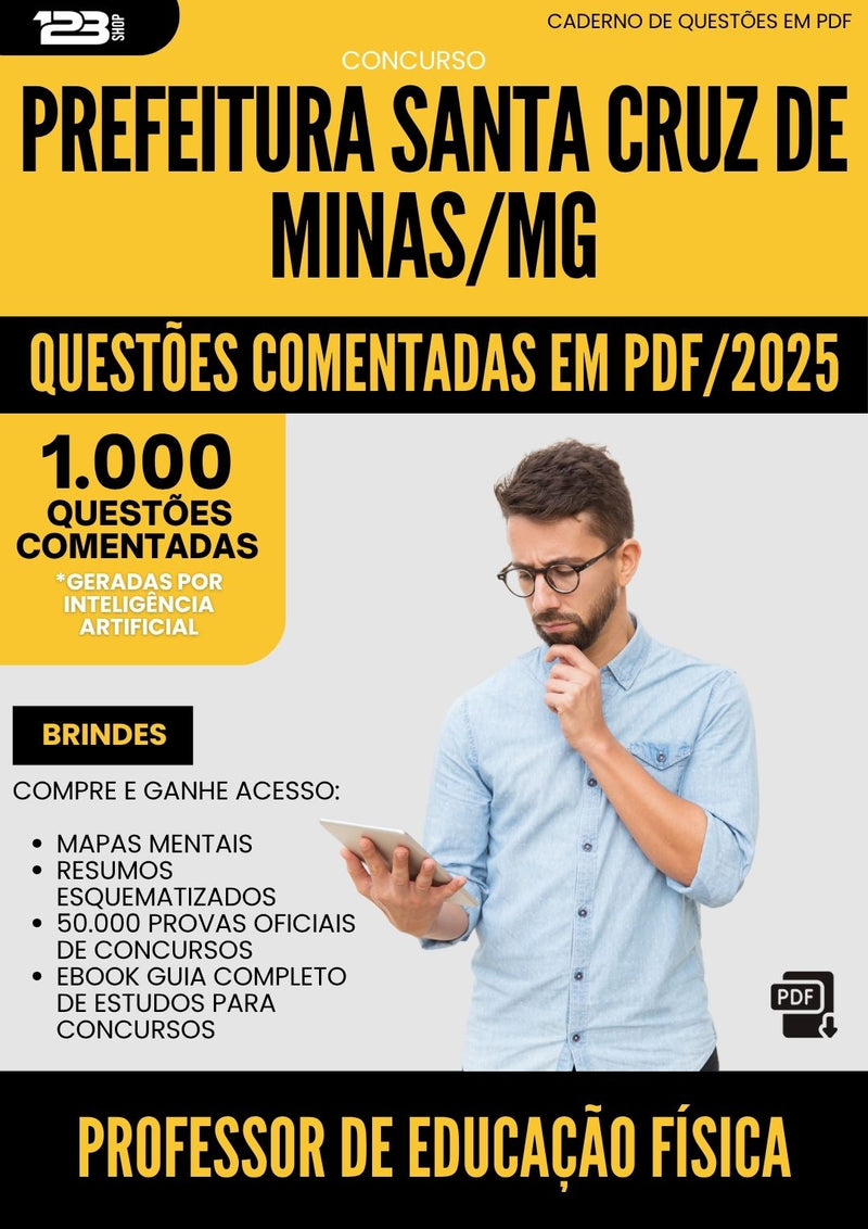 1000 Questões Comentadas para Concurso Professor De Educacao Fisica Santa da Prefeitura Cruz De Minas Mg 2025 - 1000 Questões