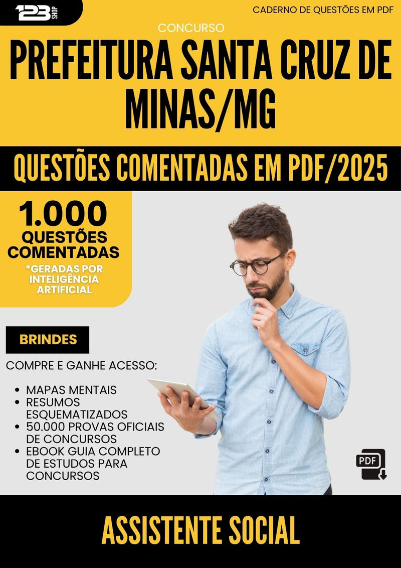 1000 Questões Comentadas para Concurso Assistente Social Santa da Prefeitura Cruz De Minas Mg 2025 - 1000 Questões