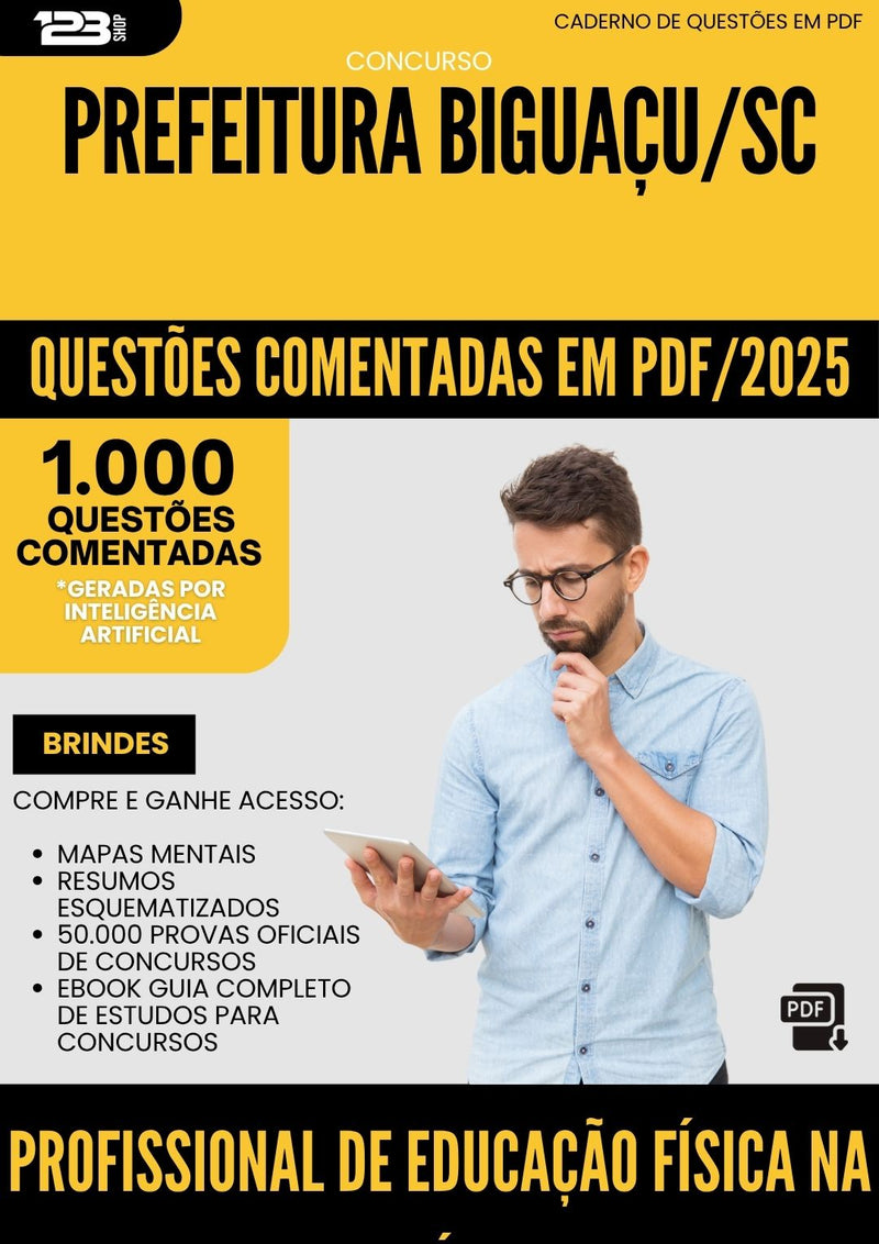 1000 Questões Comentadas para Concurso Profissional De Educacao Fisica Na Saude da Prefeitura Biguacu Sc 2025 - 1000 Questões
