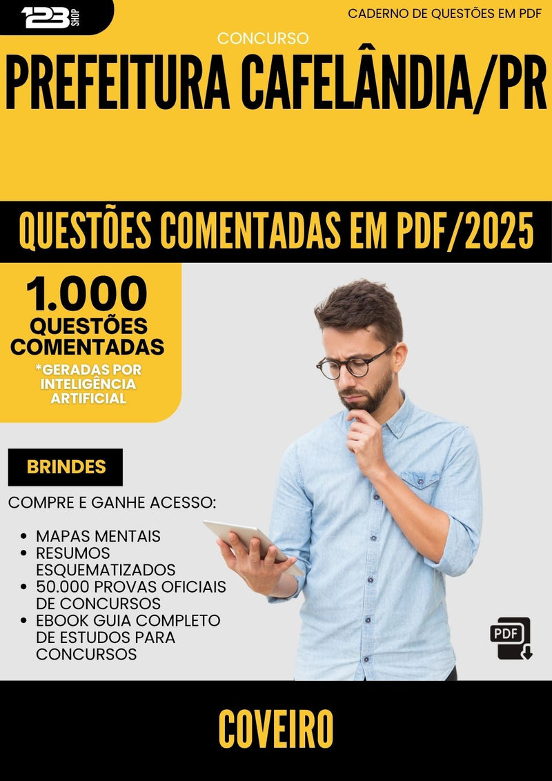1000 Questões Comentadas para Concurso Coveiro da Prefeitura Cafelandia Pr 2025 - 1000 Questões