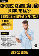 1000 Questões Comentadas para Concurso Servicos Gerais Cemmil Sao Joao Da da Prefeitura Boa Vista Sp 2025 - 1000 Questões