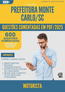 1000 Questões Comentadas para Concurso Motorista da Prefeitura Monte Carlo Sc 2025 - 600 Questões