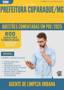 1000 Questões Comentadas para Concurso Agente De Limpeza Urbana da Prefeitura Cuparaque Mg 2025 - 600 Questões