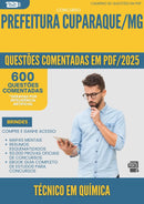 1000 Questões Comentadas para Concurso Tecnico Em Quimica da Prefeitura Cuparaque Mg 2025 - 600 Questões