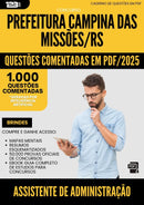 1000 Questões Comentadas para Concurso Assistente De Administracao da Prefeitura Campina Das Missoes Rs 2025 - 1000 Questões