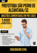1000 Questões Comentadas para Concurso Engenheiro Civil Sao Pedro De da Prefeitura Alcantara Sc 2025 - 1000 Questões