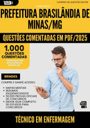 1000 Questões Comentadas para Concurso Tecnico Em Enfermagem da Prefeitura Brasilandia De Minas Mg 2025 - 1000 Questões