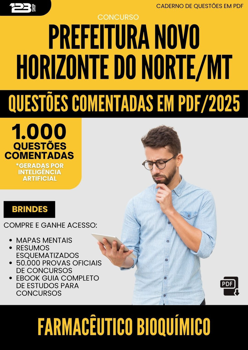 1000 Questões Comentadas para Concurso Farmaceutico Bioquimico Novo da Prefeitura Horizonte Do Norte Mt 2025 - 1000 Questões