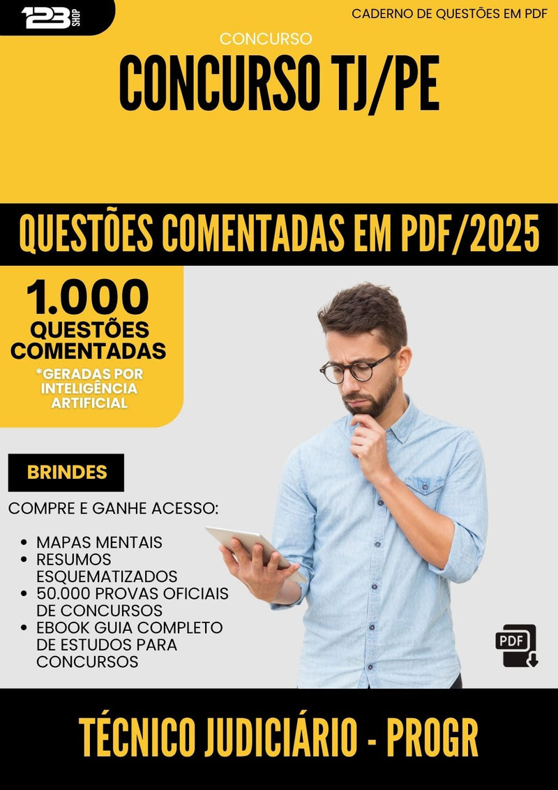 1000 Questões Comentadas para Concurso Tecnico Judiciario Programador De Computador Tj Pe 2025 - 1000 Questões