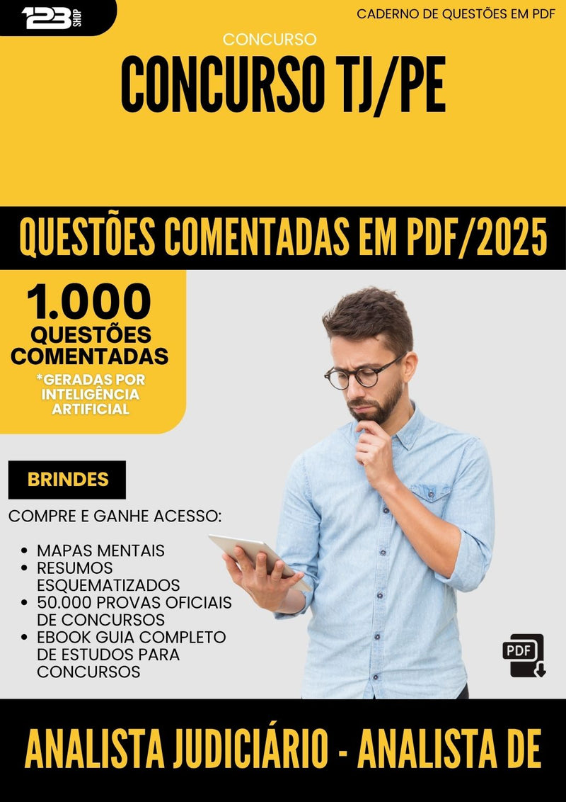1000 Questões Comentadas para Concurso Analista Judiciario Analista De Sistemas Tj Pe 2025 - 1000 Questões