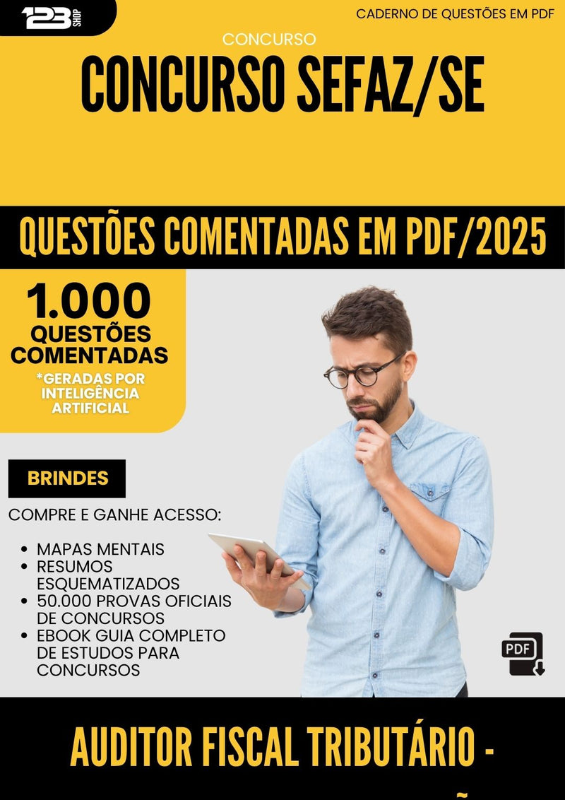 1000 Questões Comentadas para Concurso Auditor Fiscal Tributario Tecnologia Da Informacao Sefaz Se 2025 - 1000 Questões