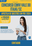 Apostila de Questões  CIMVI Vale Do Itajaí SC 2024 Contador - Mais de 1.500 Questões | loja123shop