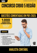 1000 Questões Comentadas para Concurso Analista Contabil Crbio 5 Regiao 2025 - 1000 Questões