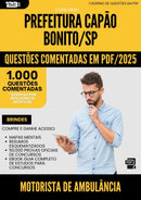 1000 Questões Comentadas para Concurso Motorista De Ambulancia Capao da Prefeitura Bonito Sp 2025 - 1000 Questões