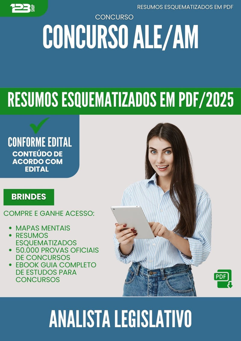 Resumos Esquematizados para Concurso Analista Legislativo Programador Ale Am 2025 - Conteúdo de Acordo com Edital