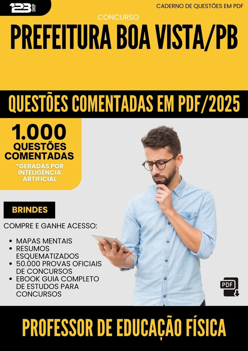 1000 Questões Comentadas para Concurso Professor De Educacao Fisica da Prefeitura Boa Vista Pb 2025 - 1000 Questões