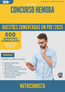 1000 Questões Comentadas para Concurso Nutricionista Hemoba 2025 - 600 Questões