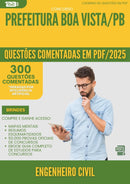 1000 Questões Comentadas para Concurso Engenheiro Civil da Prefeitura Boa Vista Pb 2025 - 400 Questões