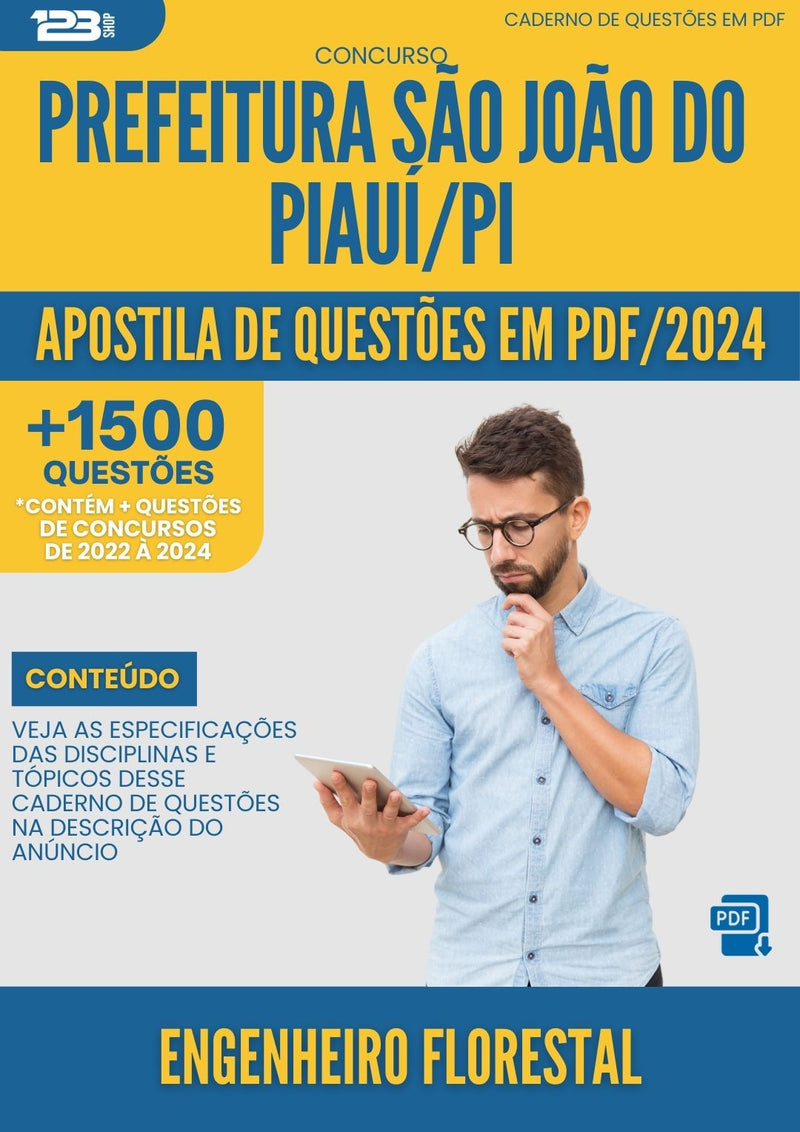Apostila de Questões para Concurso Engenheiro da Prefeitura Florestal Sao Joao Do Piaui Pi 2024 - Mais de 1.500 Questões