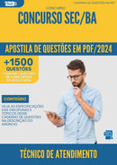 Apostila de Questões para Concurso Tecnico De Atendimento Educacional Sec Ba 2024 - Mais de 1.500 Questões