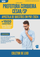 Apostila de Questões para Concurso Coletor De Lixo da Prefeitura Cerqueira Cesar Sp 2024 - Mais de 1.500 Questões