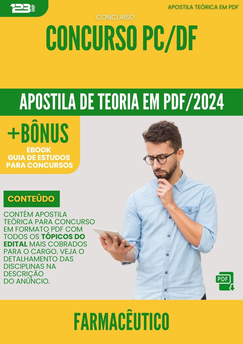 Apostila Teórica para Concurso Farmaceutico Pc Df 2024 - Conteúdo de Acordo com Edital